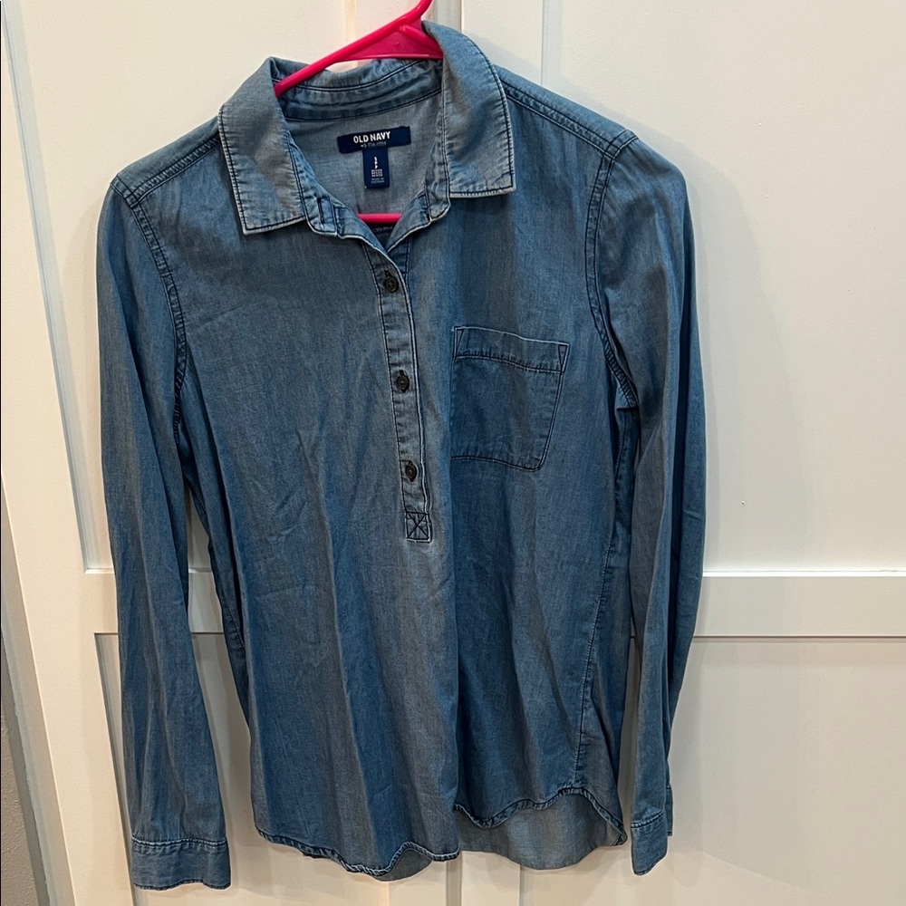 Old Navy Classic Blue Denim Shirt